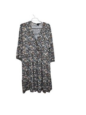 Torrid Floral Empire Waist Midi Dress Size 0 L 12/14 Cottagecore
